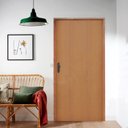 Ver imagem 1 de Porta Lisa Curupixa Batente Ecolológico 14 Fechadura 813/02 62 x 2,10 Abertura Direita Marrom Rodam