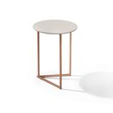 Ver imagem 3 de Mesa Lateral De Sala Pé De Ferro Sofá Apoio Canto Moderna