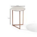 Ver imagem 4 de Mesa Lateral De Sala Pé De Ferro Sofá Apoio Canto Moderna