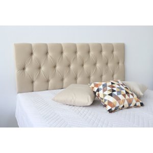 Cabeceira Premium Solteiro com Botões 90x60cm Off White