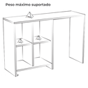 Ver imagem 4 de Mesa Escrivaninha 4 Nichos 110 Cm Trix Branco Arly
