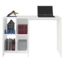 Ver imagem 1 de Mesa Escrivaninha 4 Nichos 110 Cm Trix Branco Arly