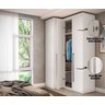 Guarda Roupa de Canto Reto 3 Portas MDF Lotus Belmax:Carvalho - 9