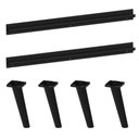 Ver imagem 1 de Kit 2 Puxadores com 4 Pés Palito Retrô para Paneleiro 62cm Veneza Multimóveis Mp2310 Preto Preto
