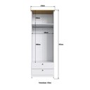 Ver mais imagens de Guarda-Roupa Solteiro 60cm 2 Portas 2 Gavetas RP2220 Branco/Ipê - Decibal