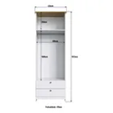 Ver mais imagens de Guarda-Roupa Solteiro 2 Portas 2 Gavetas Americano 60cm Branco/Ipê - Decibal