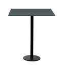 Ver imagem 1 de Mesa Pisa Beta Bistrô Fratini 107,50cm (a) Disco Redondo Preto Tampo Mdp Quadrado Grafito 80cm (l)