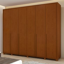 Guarda-roupa Casal Imperatore 6 Portas 6 Gavetas 100% Mdf 81668.284 Frassino - Móveis Lopas - 1