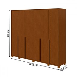 Guarda-roupa Casal Imperatore 6 Portas 6 Gavetas 100% Mdf 81668.284 Frassino - Móveis Lopas - 4