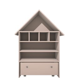 Casinha Nina Organizadora de Brinquedos 100% Mdf Rosa - 8