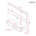Ver imagem 3 de Painel Para Tv Até 43 Polegadas Eros e Suporte Para Tv Notável Móveis