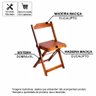 Conjunto Mesa Dobrável Retangular 120x70 com 4 Cadeiras de Madeira Maciça Imbuia - Straub Web - 4