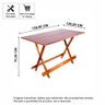 Conjunto Mesa Dobrável Retangular 120x70 com 4 Cadeiras de Madeira Maciça Imbuia - Straub Web - 3