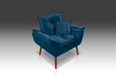 Ver imagem 1 de Poltrona Opala+ 2 Almofadas Suede Azul Marinho -modena Decor