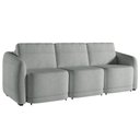Ver imagem 1 de Sofá Cama Casal para Sala 276cm Polska K04 Bouclê Cinza - Mpozenato