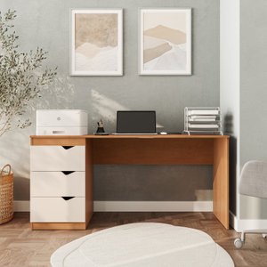 Escrivaninha Mesa Escritório 3 Gavetas 163cm X 77cm Porto