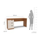 Ver imagem 3 de Escrivaninha Mesa Escritório 3 Gavetas 163cm X 77cm Porto