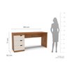 Escrivaninha Mesa Escritório 3 Gavetas 163cm X 77cm Porto - 3