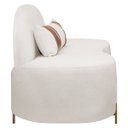 Ver imagem 3 de Poltrona Namoradeira Orgânica Maitê 1.80m Redondo Bege Sofa Store