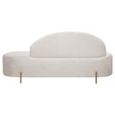 Ver imagem 4 de Poltrona Namoradeira Orgânica Maitê 1.80m Redondo Bege Sofa Store