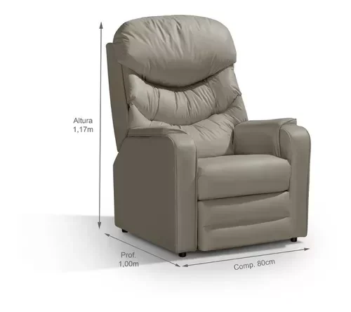 Ver imagem 3 de Poltrona Reclinável Papai Luxo D28 Estética - Corano Bege