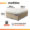 Ver imagem 4 de Cama Box Colchão Queen Molas Ensacadas Euro In Natural Confort 158x198x63cm