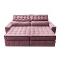 Ver imagem 5 de Sofá Retrátil e Reclinável 2,75m Cama inBox Big Puffer com SoftGel D40 Velupluma Rose