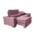 Ver imagem 7 de Sofá Retrátil e Reclinável 2,75m Cama inBox Big Puffer com SoftGel D40 Velupluma Rose