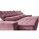 Ver imagem 4 de Sofá Retrátil e Reclinável 2,75m Cama inBox Big Puffer com SoftGel D40 Velupluma Rose
