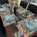 Ver imagem 3 de Kit 30 Guardanapo em Jacquard Azul Bebê 40x40cm - Atacado Sua Casa Decor