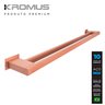 Toalheiro Duplo 90 cm Inox Rose Gold - Kromus RT0310-90R - 2