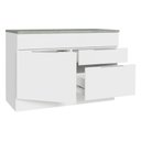 Ver imagem 5 de Balcão Gabinete de Pia 120 cm 1 Portas e 2 Gavetas (Com Tampo) Branco Stella Madesa