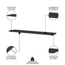 Ver imagem 2 de Prateleira Flutuante de Quarto Adulto Kit 4 Suporte Invisível 91cm Yara Preto - Lumil Lumil Móveis