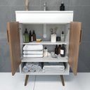 Ver imagem 2 de Gabinete com Pés para Banheiro sem Cuba 2 Portas Verona