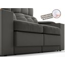 Ver imagem 7 de Sofá com Porta Copos e Carregador Usb Eureka 1,70m Assento Retrátil e Reclinável Velosuede