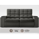 Ver imagem 5 de Sofá com Porta Copos e Carregador Usb Eureka 1,70m Assento Retrátil e Reclinável Velosuede