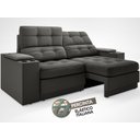 Ver mais imagens de Sofá com Porta Copos e Carregador Usb Eureka 1,70m Assento Retrátil e Reclinável Velosuede