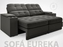 Ver imagem 3 de Sofá com Porta Copos e Carregador Usb Eureka 1,70m Assento Retrátil e Reclinável Velosuede