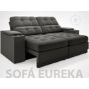 Ver imagem 3 de Sofá com Porta Copos e Carregador Usb Eureka 1,70m Assento Retrátil e Reclinável Velosuede