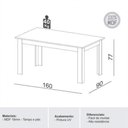 Ver imagem 3 de Mesa Jantar 1,60m x 0,90m com 6 Cadeiras Encosto Tela 100% MDF Dalla Costa Cor:Off White com Freij