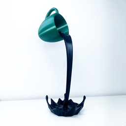 Kit Decorativo Cantinho do Café - Robert Plant Xícara Flutuante e Letreiro - Preto com Verde Militar - 3