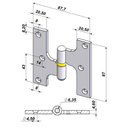 Ver imagem 2 de Dobradiça Torpedo 3 1/2 X 3 1/2" Esquerda Latonado Cartela Isero