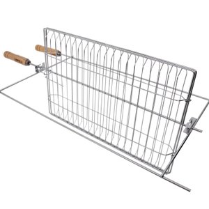 Grelha Giratória Grande Aço 85 Cm X 38 Cm