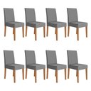 Ver imagem 1 de Kit 8 Cadeiras de Jantar Josi MDF Suede Cinza Pallazio