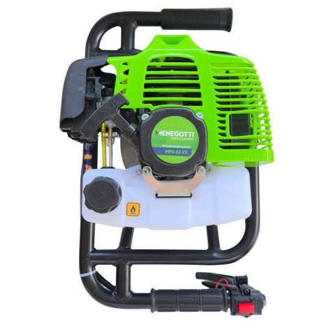 Trado Motorizado Menegotti Mps52 À Gasolina 52cc 1,8hp 2t + Brocas 80x20, 80x25 e 80x30