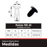 Rebite de Plástico Rb 48 Preto Pacote com 500 Un - 4
