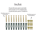 Ver imagem 4 de Kit 3 Suportes Mão Francesa em L 30cm para Prateleira Design Moderno Aço Robusto Branco