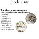 Ver imagem 3 de Kit 3 Suportes Mão Francesa em L 30cm para Prateleira Design Moderno Aço Robusto Branco
