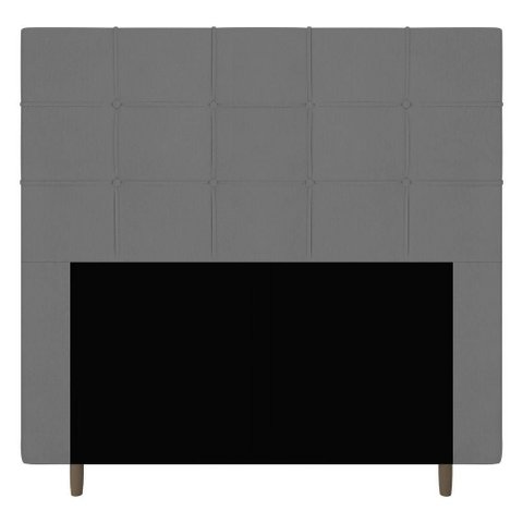 Cabeceira Cama Box Casal Leiria 140cm Suede Cinza - Abmaza
