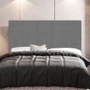 Ver imagem 4 de Cabeceira Cama Box Casal Leiria 140cm Suede Cinza - Abmaza